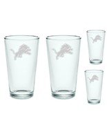 Set Detroit Pint Beer Glasses Etched Tumblers Drinkware, 16oz Glass - €38,53 EUR+
