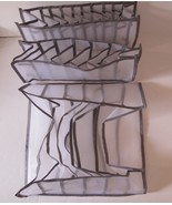 Nylon Mesh Foldable Drawer Storage Divider Organizer Grey Set of 3 - €12,89 EUR