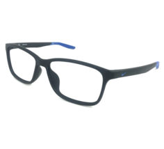 Nike Sunglasses 7118 008 Matte Black Racer Blue Rectangle Full Rim 55-14... - $98.99