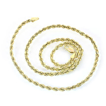 3mm 14K Yellow Gold Rope Chain - £735.72 GBP