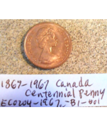 1867 - 1967 Centennial Canada Penny Rim Strike/Alignment Errors; Old Coi... - £9.37 GBP