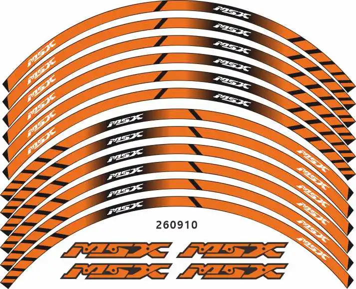 Motorcycle tire inner ring reflective stripe stickers multicolor waterproof deca - £105.83 GBP