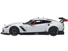 Chevrolet Corvette C7 R Plain White Version with Red Accents 1/18 Model Car by A - £129.32 GBP