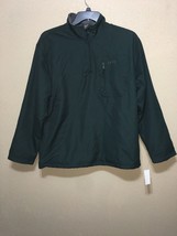 Izod ADVANTAGE Mens Pullover Jacket  WIND WATER RESISTANT 1/4 Zip Green ... - $53.01
