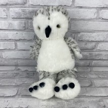 Build a Bear Plush White Snowy Owl Hedwig Head Rotates Stuffed Animal Spotted - £12.91 GBP