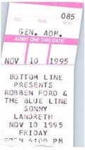 Vtg Robben Ford Sonny Landreth Ticket Stub Novembre 10 1995 Le Bas Ligne... - $33.90