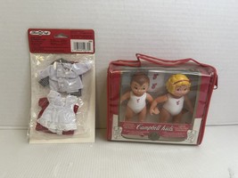 NOS Vintage 1995 Fibre Craft Campbell Soup Kids Fashion Dolls + 2 Chef Outfits - $18.95