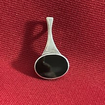 VTG 925 Sterling Silver Genuine Blk Onyx Teardrop Pendant/Necklace-18&quot; C... - $376.00 MXN