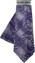 Stacy Adams Men&#39;s Tie Hanky Set Lavender Purple Charcoal Gray Silver 3.2... - £17.22 GBP