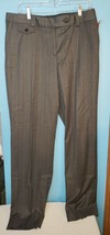 Talbots Heritage Straight Leg Pants Women&#39;s Size 12 Heather Gray Purple Stripe  - £12.49 GBP