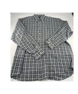 Ralph Lauren Shirt Mens Extra Large Blue Gray Plaid Blake 100% Cotton Bu... - £14.69 GBP