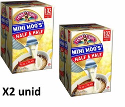 X2 Land O Lakes Mini Moos Creamer Half and Half 192Ct Refriger Coffee Ke... - £36.12 GBP