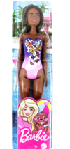 Barbie Doll Brown Hair Swimsuit 12 in Mattel African American NIB - £10.75 GBP