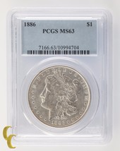 1886 Plateado Morgan Dólar PCGS Graduado Ms - $103.94