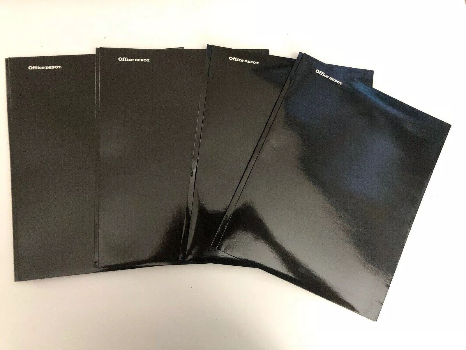 Office Depot 2-Pocket Folders with fasteners-4 counts Glossy Bright Blac... - $19.68