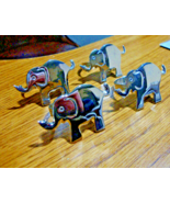 ELEPHANT SHAPED  CHROME PLATED NAPKIN HOLDERS  SET OF 4  LN CONDITION - $186.00 MXN