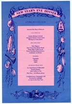 Channel Club New Year&#39;s Eve Dinner Menu Monmouth Beach New Jersey  - £14.32 GBP