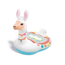 Intex - Cute Llama Inflatable Ride-on Pool Float, 53 '' x 37 '' x 44'' , White - $34.97