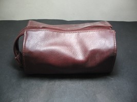 Red Leather Travel Bag for Shaving Makeup Toiletry 8.5 x 5.5 x 3.5 Inch ... - £15.27 GBP