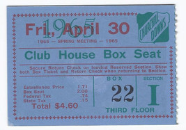 1965 Kentucky Oaks Ticket Stub Friday April 30th - £112.66 GBP
