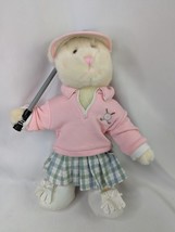 Russ Birdie Bear Plush White Golf Clothes Club 12 Inch Stuffed Animal Toy - $9.95