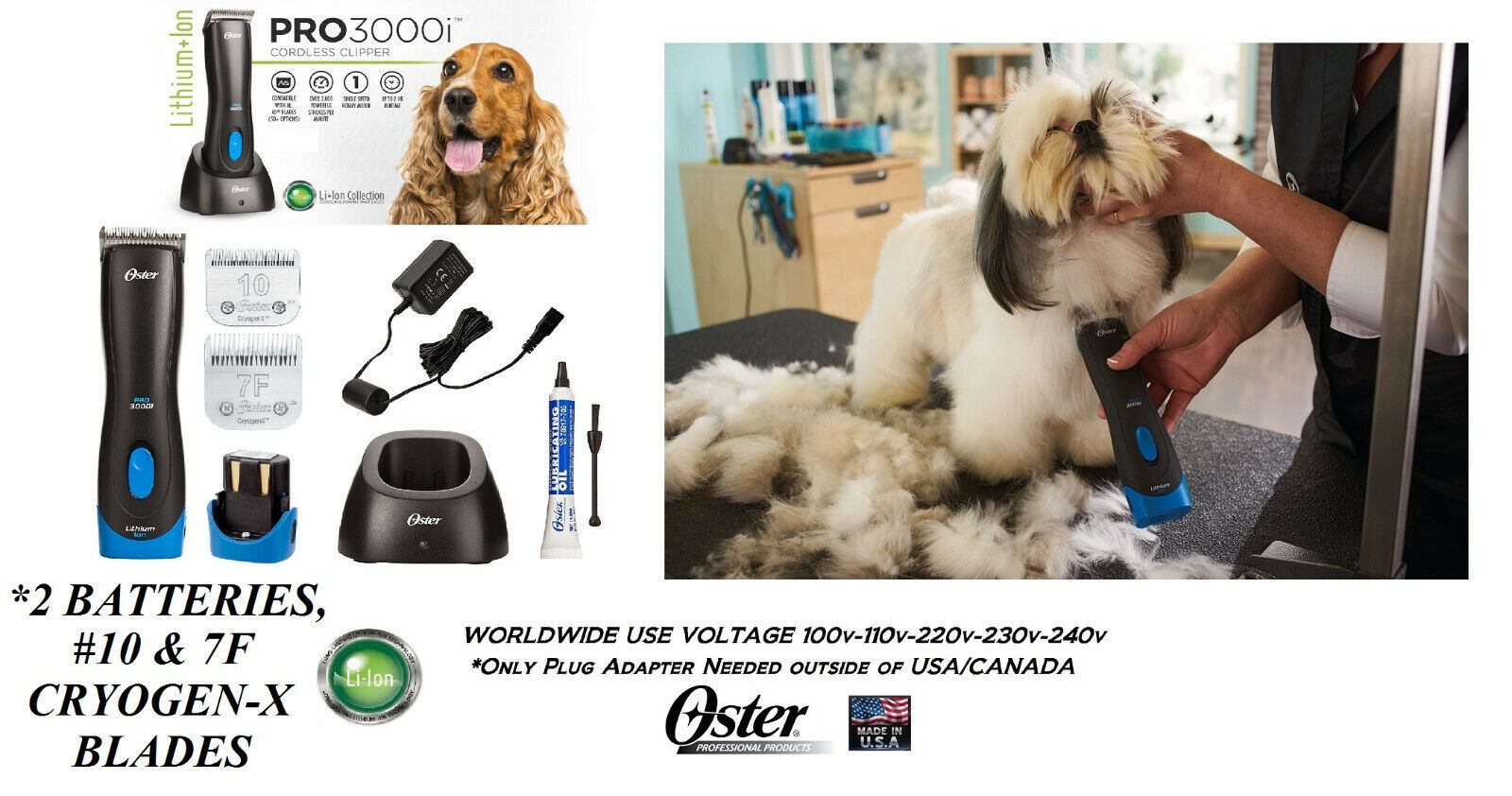 Oster pro 3000i pet cordless clipper online