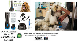 Oster Pro 3000i Cordless Clipper SET,10&amp;7F BLADE&amp;2 Battery*Li Ion Rechargeable - £425.52 GBP