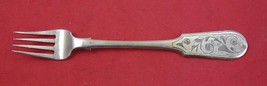 Russian Sterling Silver Child&#39;s Fork 4-tine engraved on both sides 4 7/8&quot; - €67,89 EUR