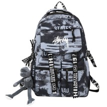 fashion school backpack for teenage boys cool schoolbag waterproof lightweight t - £57.51 GBP