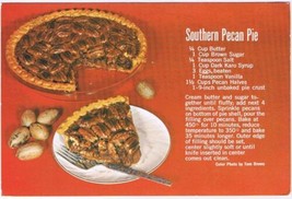 Recipe Postcard Southern Pecan Pie - $2.96