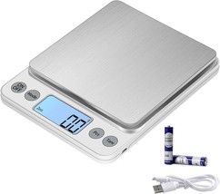 Kubei Upgraded Larger Size Digital Food Scale Weight Grams And Oz, 5Kg/0.1G - £31.45 GBP