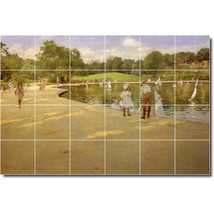 William Chase City Painting Ceramic Tile Mural P01674 - £189.63 GBP+