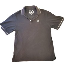 Reverb Men&#39;s Polo Shirt Black XL Cotton V-Neck Short Sleeve Cotton Embro... - $9.48