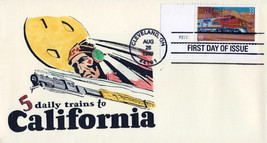 US 3337 FDC Famous Trains, Super Chief hand-painted SMB Cachets ZAYIX 01... - $10.00