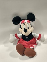 Minnie Mouse Plush Disney Stuffed Toy Factory Prize Red Stripe Dress - $5.93