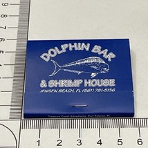 Vintage Matchbook  Dolphin Bar &amp; Shrimp House  Jensen Beach, FL  gmg  unstruck - £9.66 GBP