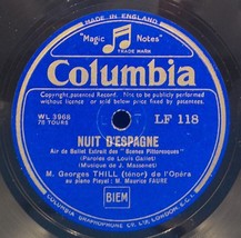 Georges Thill (in French) 78 MASSENET Nuit D&#39;Espagne / BIZET Ouvre Ton C... - £5.40 GBP
