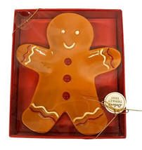 Eccolo Gingerbread Man Boy Ceramic Christmas 6&quot; Trinket Tray With Box - £26.01 GBP