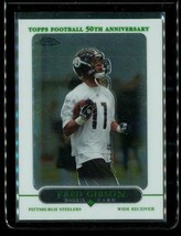 2005 Topps Chrome 50TH Anniv Rookie Football Card #240 Fred Gibson Steelers - £6.31 GBP