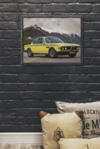 24x32  BMW 3.0 CSL 1972 Wooden Framed Poster #1470964, classic car print - £84.78 GBP