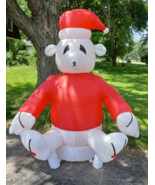 2005 Enchanted Forest 6 Foot Outdoor Inflatable Polar Bear in Sweater Ha... - $65.00