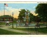 City Park Niles Ohio Linen Postcard 1944 - $11.88