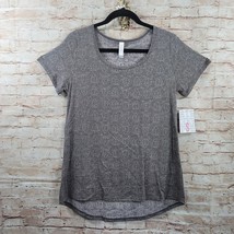 LuLaRoe Classic T Womans T-Shirt Small Gray Space Rocket Hi Lo Hem Stret... - $7.69