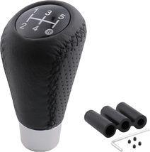 5 Speed Shift Knob Shifting Lever Leather Gear Stick Transmissions Sh - £28.21 GBP