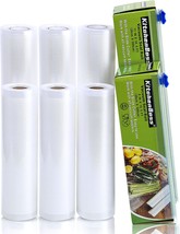 Vacuum Sealer Rolls Bag, 6 Pack 8&quot;X16.5&#39; And 11&quot;X16.5&#39; Food, By Kitchenboss. - £29.26 GBP