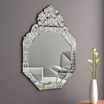 Kohros Wall Mounted Squared Mirror, Venetian Mirror, W 23.5&quot; X H 31.5&quot; Round - £158.50 GBP