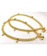 Anklet 18k Gold Plated Ankle Chain Indian 10&quot; Payal Women Jewelry Foot B... - $24.50