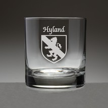 Hyland Irish Coat of Arms Tumbler Glasses - Set of 4 (Sand Etched) - £52.04 GBP