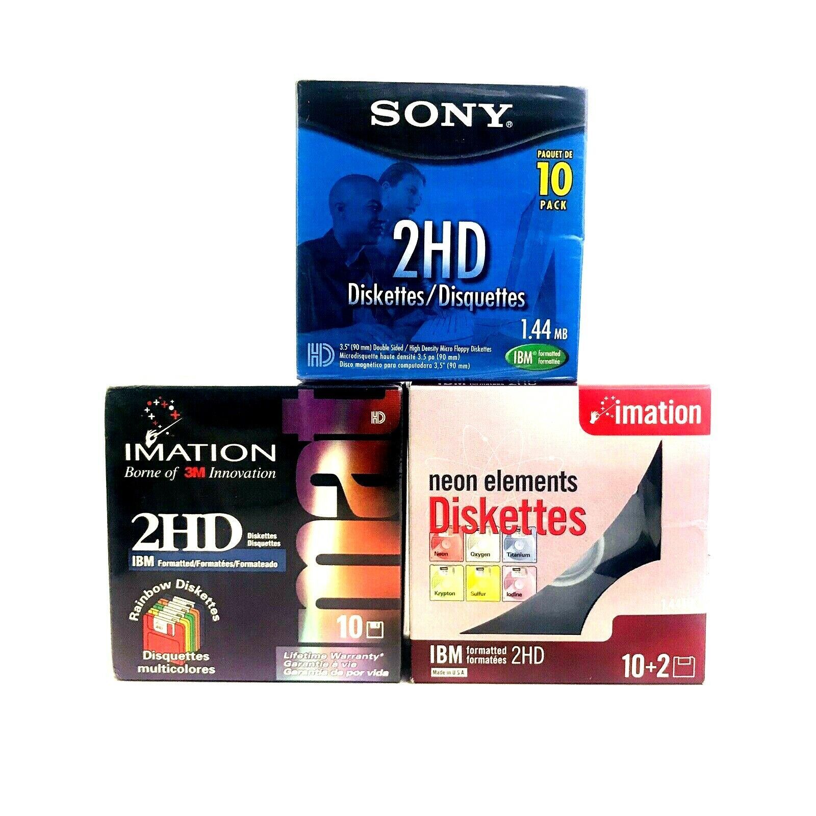 Primary image for Lot Of 3 Sony and Imation 2HD 1.44MB IBM Formatted Micro Floppy 10-Pack