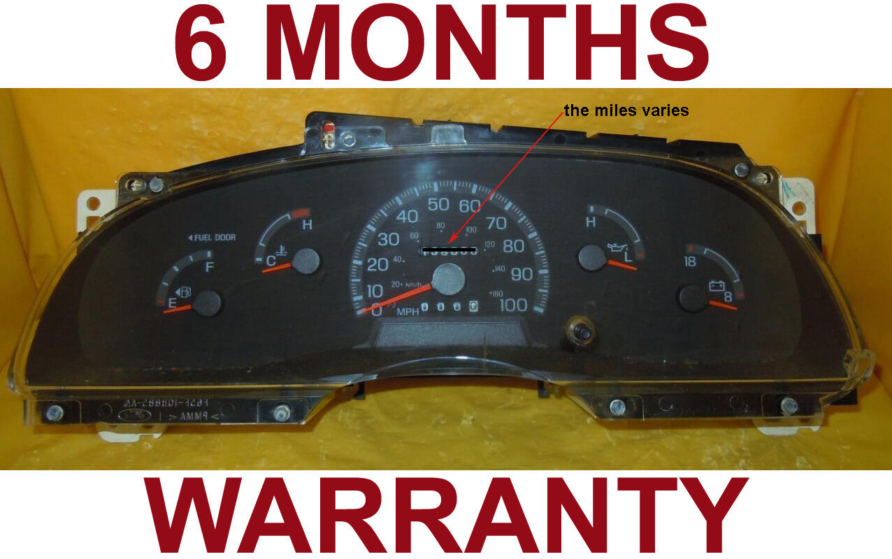 97-98 Ford E150 E250 E350 Van Gas Instrument Cluster Low Miles Under 135K - $173.20